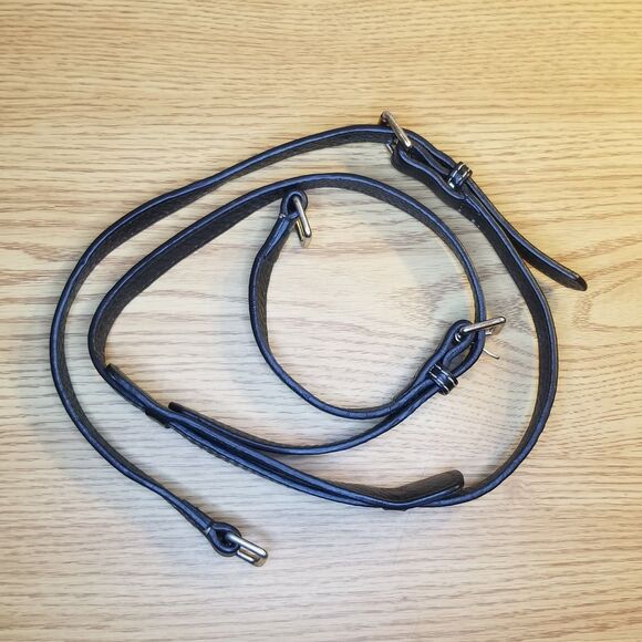 Dooney & Bourke Bag Dillen STRAP ONLY Luxury Black Pebbled Leather Adjustible - Picture 2 of 4